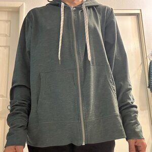 Kirkland green hoodie zip up jacket Women's Large